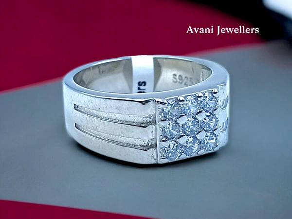 Silver Gents Fancy Rings - 6.1, 17