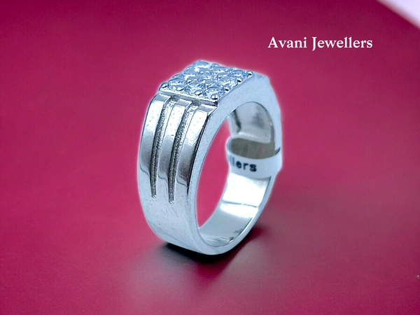 Silver Gents Fancy Rings - 6.1, 17