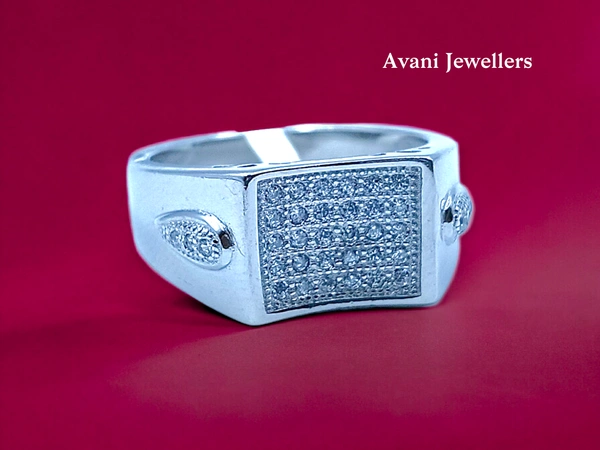 Silver Gents Fancy Rings - 6.9, 24
