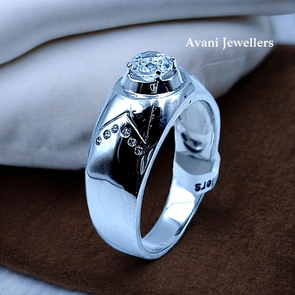 Silver Gents Fancy Rings - 6.1, 25