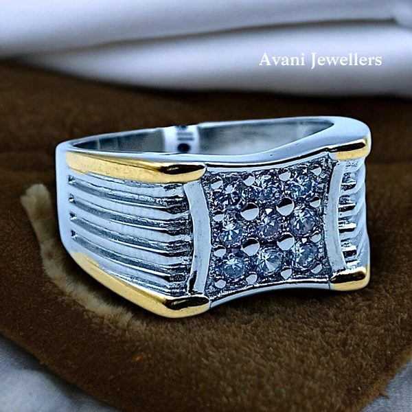 Silver Gents Fancy Rings - 8.25, 25