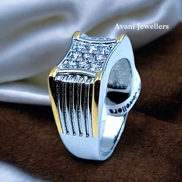 Silver Gents Fancy Rings - 8.25, 25