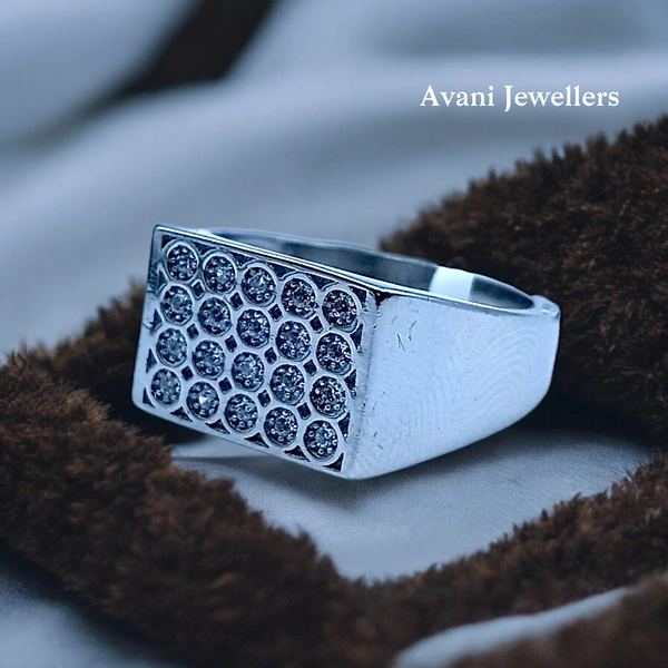 Silver Gents Fancy Rings - 5.7, 23