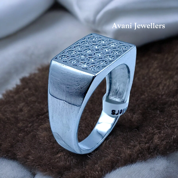 Silver Gents Fancy Rings - 5.7, 23