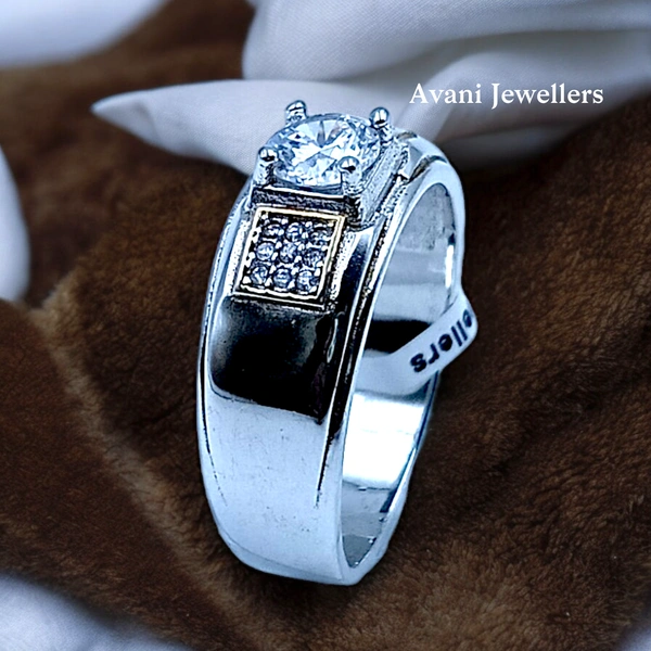 Silver Gents Fancy Rings - 6.6, 27