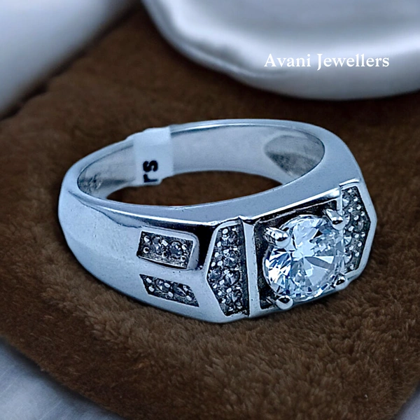 Silver Gents Fancy Rings - 5.14, 17