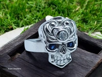 Silver Gents Fancy Rings - 7.35, Shocking Pink