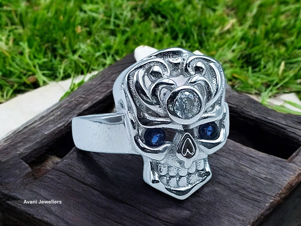 Silver Gents Fancy Rings - 7.35, Shocking Pink