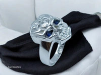 Silver Gents Fancy Rings - 7.35, Shocking Pink