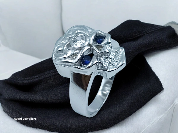 Silver Gents Fancy Rings - 7.35, Shocking Pink