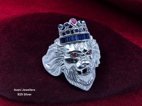 Silver Gents Fancy Rings - 9.77, Blue