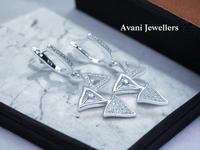 Silver Italian Fancy Earrings - 6.05