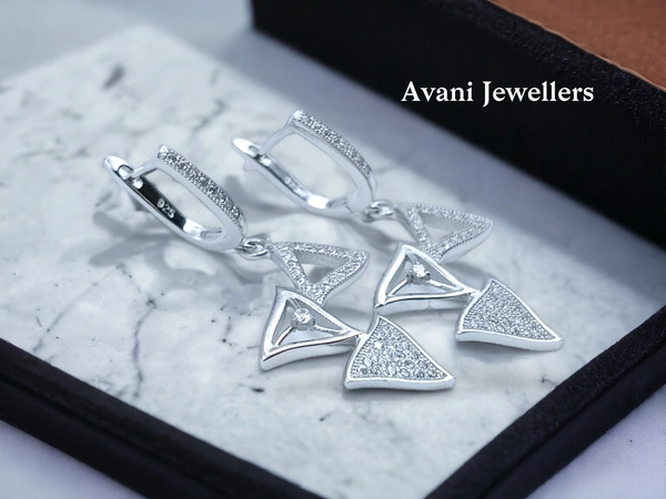 Silver Italian Fancy Earrings - 6.05