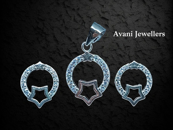 Silver Italian Fancy Pendant Set - 2.8