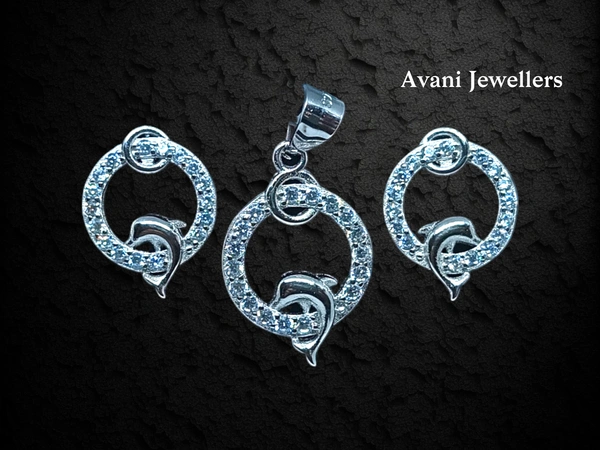 Silver Italian Fancy Pendant Set - 3.07