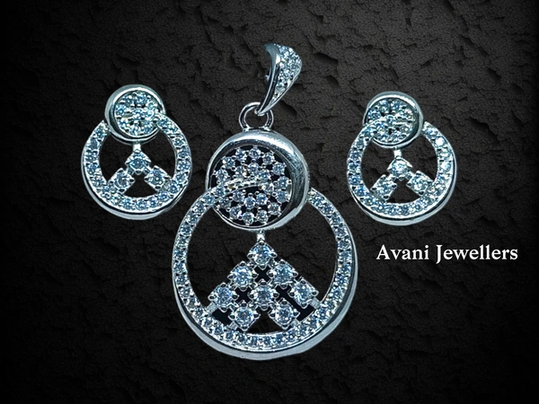 Silver Italian Fancy Pendant Set - 4.7