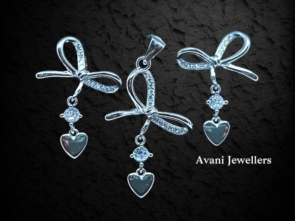 Silver Italian Fancy Pendant Set - 3.68