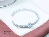 Silver Ladies Fancy Kade - 12.11, Free Size