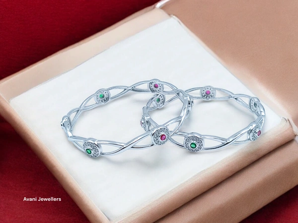 Silver Ladies Fancy Kade - 13.85, Free Size
