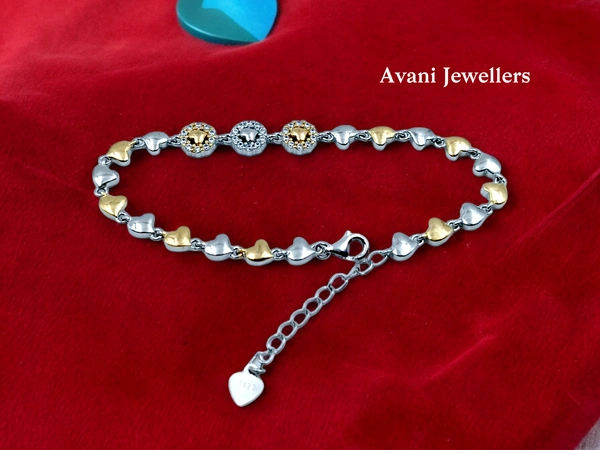 Silver Ladies Fancy Bracelet - 8.06, Adjustable