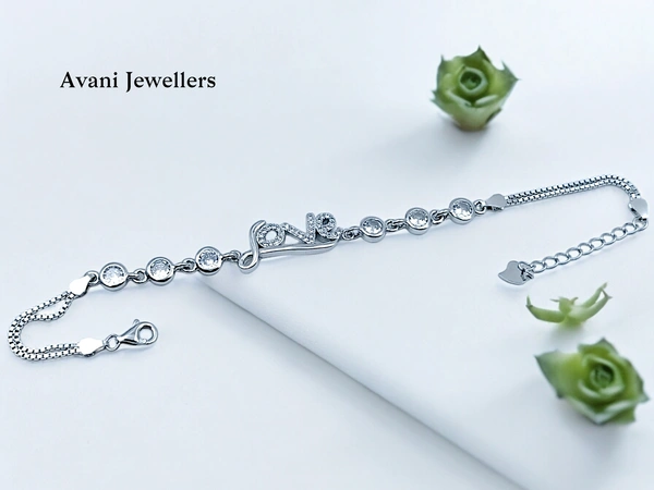 Silver Ladies Fancy Bracelet - 6.46, Adjustable