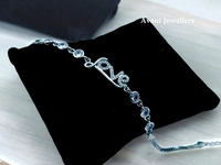 Silver Ladies Fancy Bracelet - 6.46, Adjustable