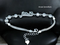 Silver Ladies Fancy Bracelet - 6.46, Adjustable