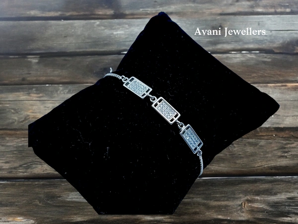 Silver Ladies Fancy Bracelet - 6.62, Adjustable