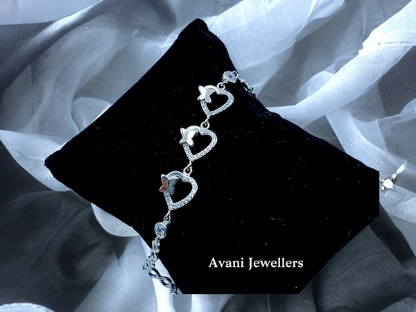 Silver Ladies Fancy Bracelet - 7.31, Adjustable