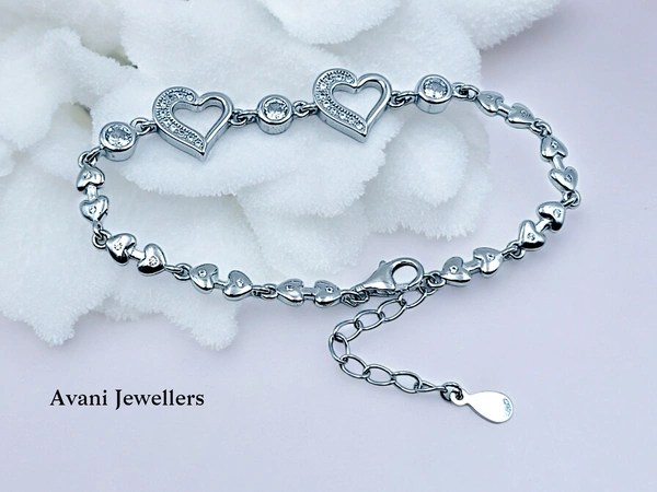 Silver Ladies Fancy Bracelet - 6.87, Adjustable