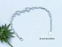 Silver Ladies Fancy Bracelet - 6.87, Adjustable
