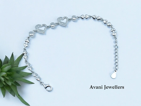 Silver Ladies Fancy Bracelet - 6.87, Adjustable