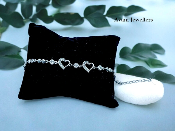 Silver Ladies Fancy Bracelet - 6.87, Adjustable