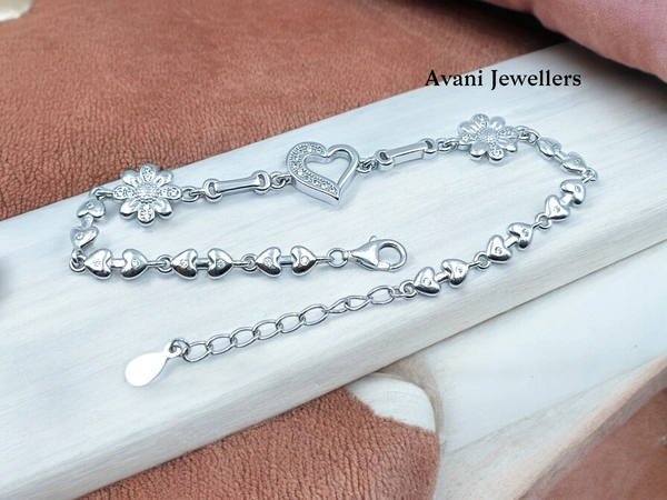 Silver Ladies Fancy Bracelet - 6.72, Adjustable