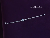 Silver Ladies Fancy Bracelet - 5.83, Adjustable