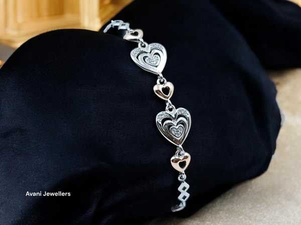 Silver Ladies Fancy Bracelet - 6.52, Adjustable