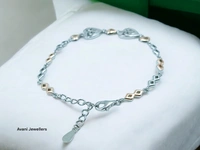 Silver Ladies Fancy Bracelet - Adjustable, 6.52