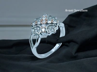 Silver Ladies Fancy Ring - 3.4, 15.5