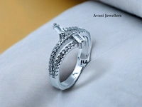 Silver Ladies Fancy Ring - 2.68, 12