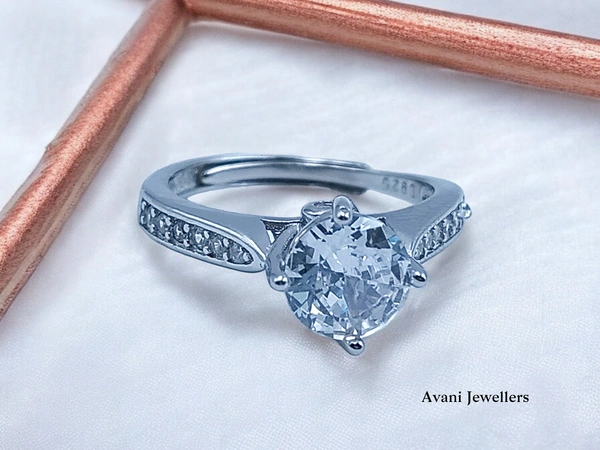 Silver Ladies Fancy Ring - 2.78, Adjustable
