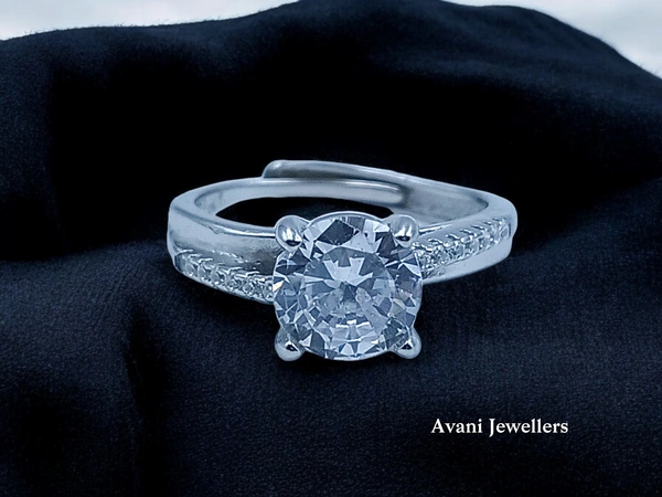 Silver Ladies Fancy Ring - 2.67, Adjustable