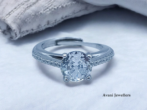 Silver Ladies Fancy Ring - 2.6, Adjustable