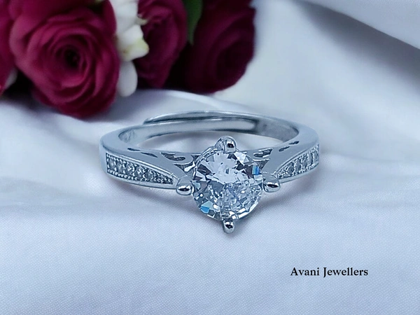 Silver Ladies Fancy Ring - 2.9, Adjustable
