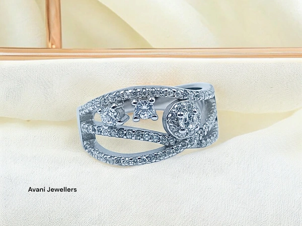 Silver Ladies Fancy Ring - 4.02, 9