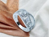 Silver Ladies Fancy Ring - 4.02, 9