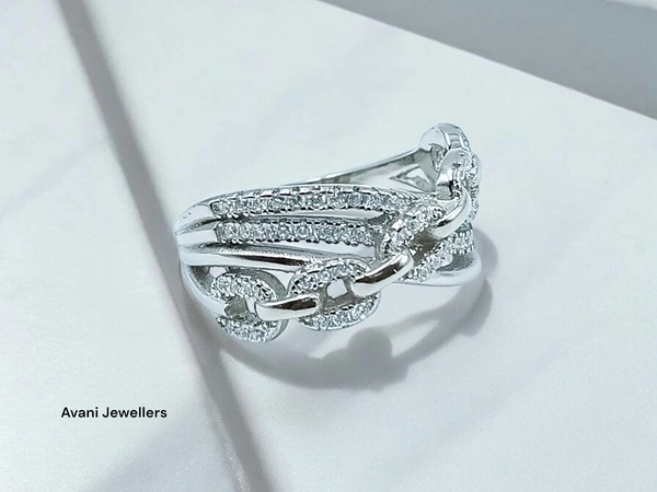 Silver Ladies Fancy Ring - 4.2, 12