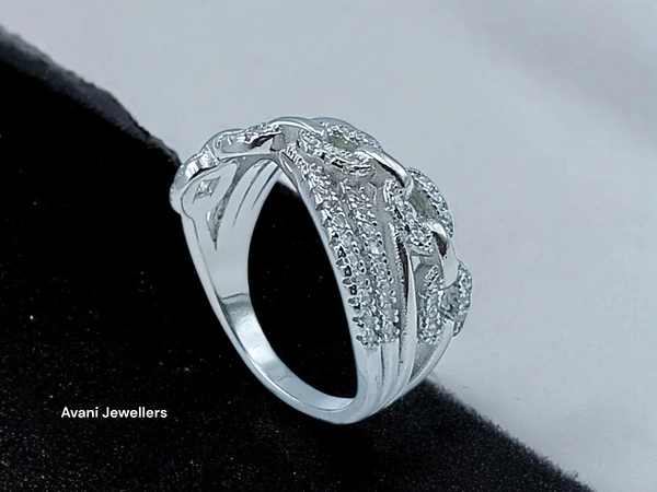 Silver Ladies Fancy Ring - 4.2, 12