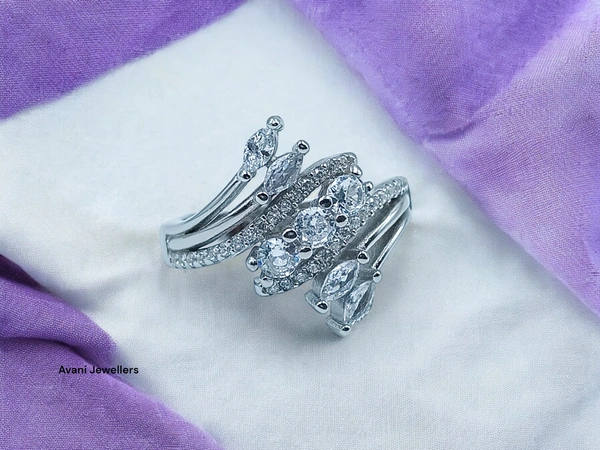 Silver Ladies Fancy Ring - 3.9, 8