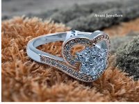 Silver Ladies Fancy Ring - 3.37, 13, Web Orange