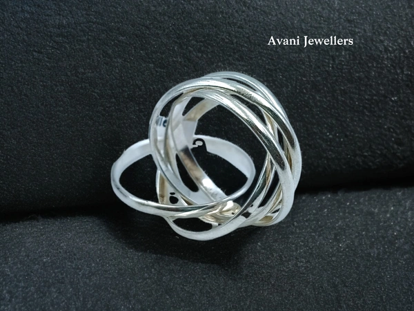 Silver Ladies Plain Ring - 4.87, 15